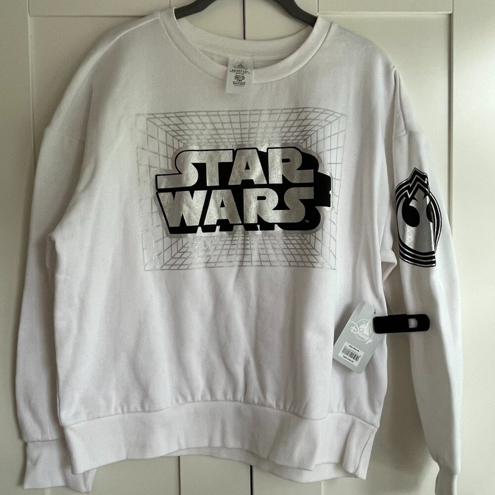 Disney White Long Sleeve Crew Neck Rebel Star Wars Sweatshirt